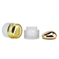Emballages cosmétiques de luxe vides de qualité supérieure, contenants de 50 ml et 50 g, pot en verre transparent avec bouchons dorés ou argentés