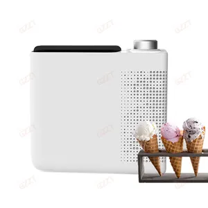 12V elektrikli otomatik yumuşak dondurma yapma makineleri tek tuşla başlangıç hiçbir ön dondurma dondurma makinesi ile 120 mins zamanlayıcı