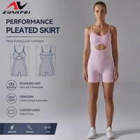Combinaison de sport sans couture à logo personnalisé, coupe performance, une pièce, pour femme, unitard de gym, body à bretelles spaghetti
