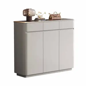 Классический французский стиль белый простой экономичный современный дизайн МДФ ящик для обуви шкаф деревянный современный