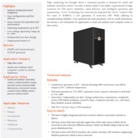 Système d'alimentation sans interruption (ASI) en tour triphasé Vertiv Liebert EXS PRO 80 kVA 80 kW 380 V avec batterie au plomb-acide pour centre de données