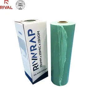 Grass Bale Silage Film Black And White Plastic Hay Bales Wrap 5 Layer Silage Wrapping Stretch Film For Grass