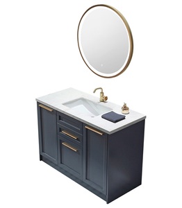 36 "mobili europei 3 pezzi di legno vanità Set in lega di alluminio rotondo o specchio armadi per <span class=keywords><strong>bagno</strong></span> <span class=keywords><strong>e</strong></span> <span class=keywords><strong>lavanderia</strong></span> - Product Image 3