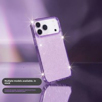 Coque de téléphone scintillante pour iPhone 18 Pro Max, étui antichoc en TPU et PC pour iPhone 17, 16, 15, 14