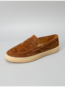 Mocasines de Esparto Marrón de Ante Sintético con Punta Redonda, Sin Cordones, Transpirables, con Entresuela de EVA y Suela de Paja, Zapatos de Estilo Caminar para Todas las Estaciones - Product Image 5