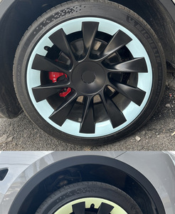 XSY 20 Inches Wheel <strong>Rim</strong> Protector ABS Hubcaps <strong>Cover</strong> for Tesla Model Y Accessories <strong>Rim</strong> Guard <strong>Rim</strong> Hubcap <strong>Cover</strong> Car Protection - Product Image 5