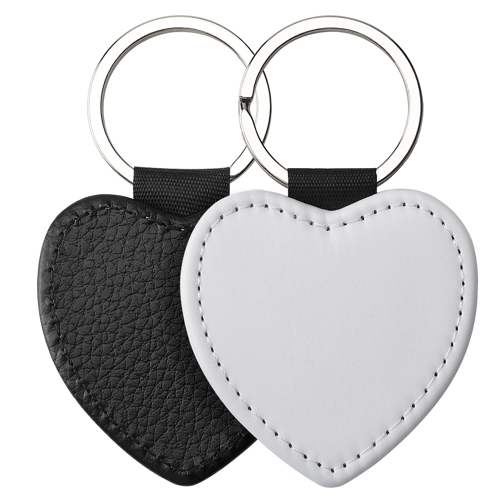 Colorido Corazón Blanco y Negro de 5 cm de diámetro