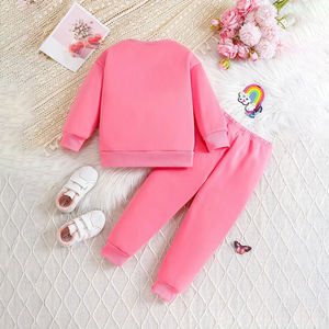 Conjuntos Deportivos de Algodón de Alta Calidad Personalizados para Bebés y Niñas, Conjunto de 2 Piezas con Estampado de Dibujos Animados, Transpirable, Colores Personalizados, Logotipo Personalizado - Product Image 2