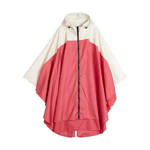 방수 레인 코트 레인 자켓 성인용 지퍼 폴리 에스테르 레인 판초 후드 방풍 비옷