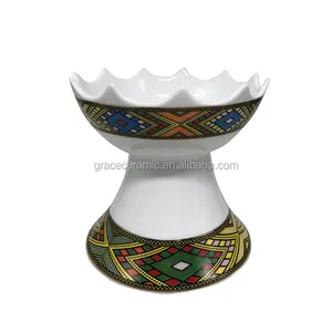 Produk Baru Penjualan Laris Desain Tradisional Etiopia Saba Keramik Porselen Pembakar Dupa