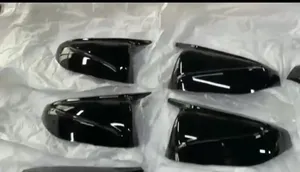 Miễn phí vận chuyển MRD cho Infiniti Q50 Q60 V2 <span class=keywords><strong>M</strong></span> Style Ốp gương chiếu hậu xe hơi bằng sợi carbon, kiểu tổ ong đen - Product Image 4