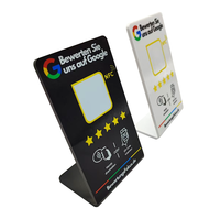 Google NFC Bewertungsständer aus Acryl-PVC für Social Media, RFID-Bewertungskartenhalter, Google RFID-Tag Bewertungsständer mit NFC-Chip