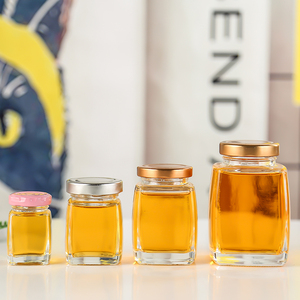 Wholesale Premium Square Glass Storage <strong>Jar</strong> Canning <strong>Jar</strong> <strong>for</strong> Honey <strong>Jam</strong> Saffron With Screw Cap 50ml 100ml 180ml 280ml 360ml 500ml - Product Image 4