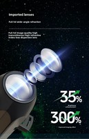Lámpara de Noche LED Creativa con Forma de Luna y Cielo Estrellado, Control Táctil, 3500K, Luz Blanca Cálida, Alimentación USB, ABS, Proyección de Logotipo, Ideal para Dormitorio