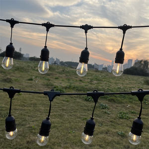 10m 15M 48ft 20M 50m Ahorro de energía al aire libre Globo Cadena de luces S14 Bombillas <span class=keywords><strong>LED</strong></span> transparentes Festoon Patio Strong <span class=keywords><strong>String</strong></span> Lights - Product Image 4