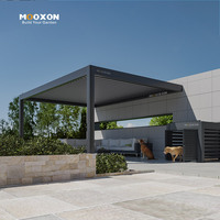 Mooxon Pergolas 6x3 Aluminium extérieur persienne Aluminium contrôle intelligent Angles rétractables lames Pergola personnalisée