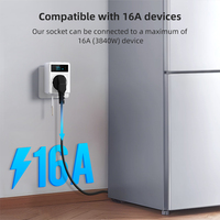WT580-EU 16A Enchufe Termostático Inteligente WiFi para la UE con Control Tuya para Calefacción y Refrigeración de Invernaderos y Peceras, Compatible con OEM y ODM