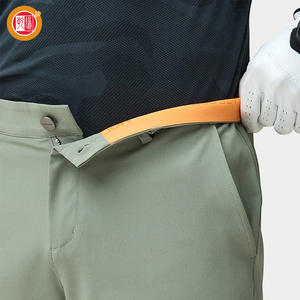 Shorts de golf athlétiques pour hommes personnalisés, 95% polyester, 5% élasthanne, vert, coupe ajustée, doux, extensible, tissé, uni, décontracté, écologique, en toile - Product Image 5