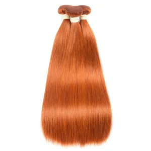Brown 30 Straight Hair 1/3/4 Bundles Red Burgundy Color Brazilian 9A Remy Human Hair Bundles Extension Weaving 8-26Inch bundles