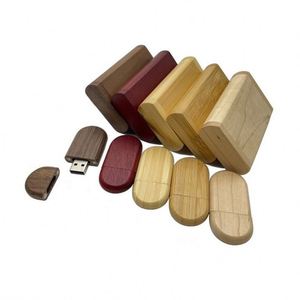 Memoria USB 2.0 de Madera de 64 GB, Grabada con Láser, Diseño Ovalado con Tarjeta de Estilo Ejecutivo, Producto Nuevo - Product Image 4