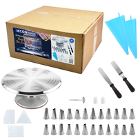 Kit de 35 Pièces Complet d'Ustensiles de Pâtisserie pour la Décoration de Gâteaux, Cupcakes et Pâtisseries – Kit de Décoration de Gâteaux Polyvalent