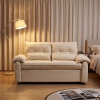 Canapé-lit convertible moderne en bois massif 2 places, directement de l'usine, lit d'appoint pliable pour hôtel, appartement, chambre à coucher