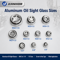 Mirilla de nivel de aceite de aleación de aluminio con rosca hexagonal y ventana de acrílico, varios tamaños para tanque de lubricación de caja de engranajes hidráulica