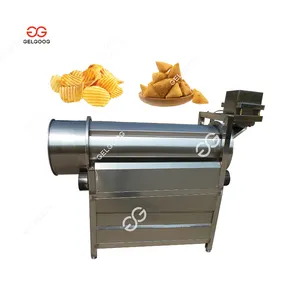 Continuous Automatic Mix Potato Chips Flavor Coating Production Line Nut Mixer Snack Food Drum Seasoning Machine