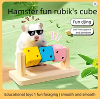 Interaktives Kauspielzeug, bunt, aus Holz, in Form eines Rubik's-Würfels, lustig, zur Linderung von Langeweile, für kleine Haustiere, Vögel, Papageien, Hamster, 150 g, XCWJ110
