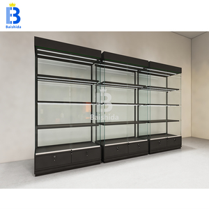 Thiết kế kệ trưng bày, tủ kính, kệ trưng bày bằng kính cho cửa hàng bán lẻ, cửa hàng thuốc lá, cửa hàng xì gà với hệ thống đèn LED tùy chỉnh - Product Image 2