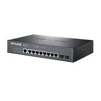 TP-LINK TL-SG3210 Switch de Capa 2 de 10 Puertos Full-Gigabit (1000Mbps) con 2 Puertos Ópticos y 8 Eléctricos, Gestión Web VLAN, Control Remoto desde Móvil