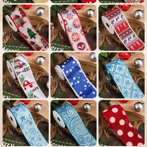 Pita Hot Stamping Warna-warni untuk Hadiah Liburan, Dekorasi Pohon Natal, Pembungkus Buket, Pembuatan Pita, Perlengkapan Pesta - Product Image 4