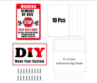 Ébauches de signalisation en métal par sublimation 8x12 pouces, ébauches de sublimation en aluminium avec trous vis bricolage photo de signe pour extérieur intérieur