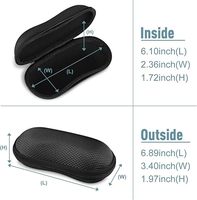 Étui de rangement pour lunettes de soleil en EVA rigide, antichoc, pour lunettes de sport, avec fermeture éclair, pour voyage - Étui seul