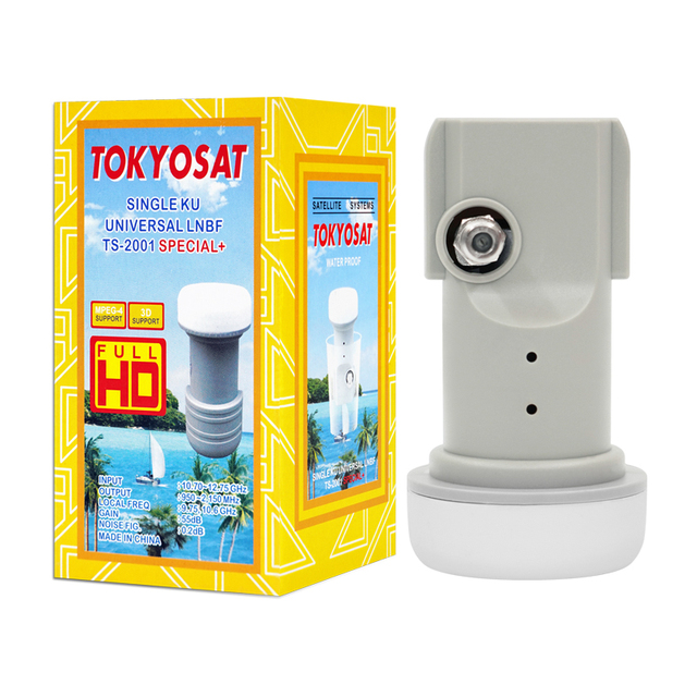 TOKYOSAT TS-2001 New Universal Single Amplifier High Definition KU Band LNB With High Quality 1 Way