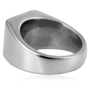 Yunnique – bague carrée en or pour hommes, avec incrustation noire, design géométrique, en acier inoxydable, style Punk, bijoux à la mode, cadeau - Product Image 3