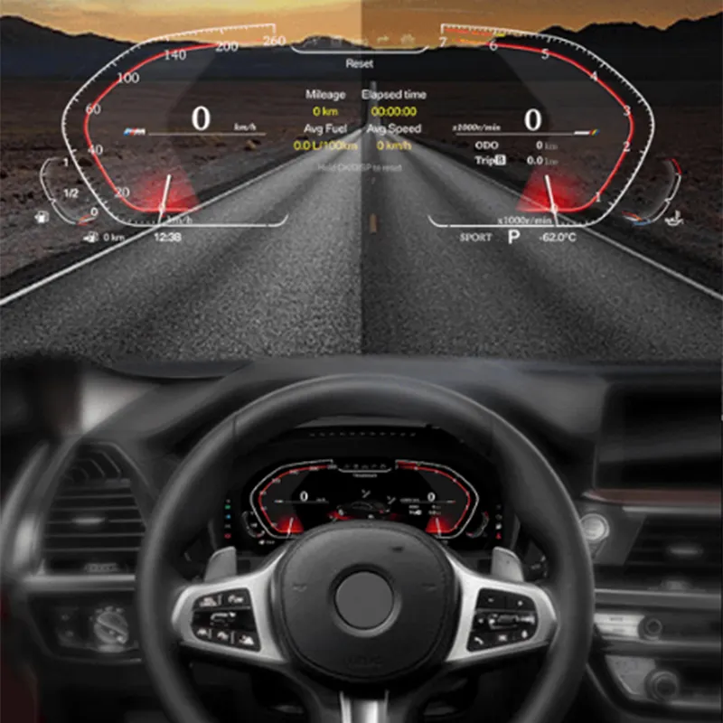 Medidor de velocidad para coche, pantalla LCD Digital para tablero de instrumentos, Panel de instrumentos, para BMW serie 7, E65, E66, F01, F02, F03, F04