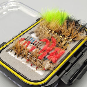 Juego de 72 Moscas Artificiales de Doble Cara para Pesca en Agua Seca y Húmeda, con Caja Impermeable Negra para Lubina y Peces de Agua Dulce en Ríos, Lagos y Arroyos - Product Image 2
