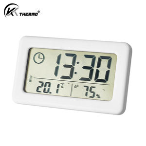 वायरलेस डिजिटल थर्मामीटर और आर्द्रता मॉनिटर प्लास्टिक से बने घर के उपयोग के लिए 10-99% रेंज इनडोर-आउटडोर तापमान घड़ी - Product Image 2