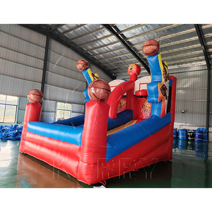 Juego <span class=keywords><strong>de</strong></span> Baloncesto Inflable con Dos Aros y Objetivos <span class=keywords><strong>de</strong></span> Pelota para Recreación al Aire Libre y Fiestas en el Patio - Product Image 4