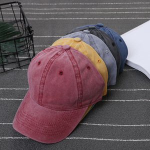 Wholesale Custom Logo Men Blank Washed Unstructured Low Profile Hat 100% Cotton <b>Plain</b> Strapback Vintage <b>Baseball</b> <b>Cap</b> - Product Image 1