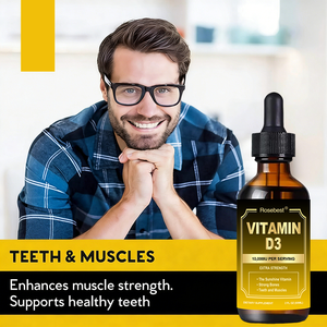 Rosebest Pabrik China Grosir Langsung Label Pribadi Halal Vegan <span class=keywords><strong>Vitamin</strong></span> <span class=keywords><strong>D3</strong></span> 10000 IU Murni 60ml Suplemen Tetes Cair - Product Image 3