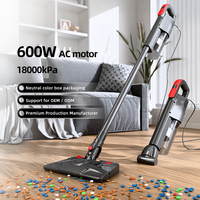 Aspirateur multifonctionnel 5M avec fil filaire Laveuse de sol humide et sec autonettoyant avec serpillière pour usage domestiqu