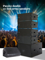 Vente en gros de haut-parleurs étanches doubles de 10 pouces haut-parleurs à réseau de lignes en bois système audio de subwoofer PA de 18 pouces pour événements en plein air