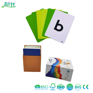 Alfabeto inglés de laminación mate ecológico impreso personalizado a Z tarjetas Flash para el aprendizaje de los niños - Product Image 1