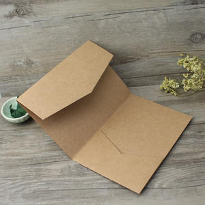Sobre triple de bolsillo Kraft personalizado al por mayor para tarjetas de felicitación de <span class=keywords><strong>invitación</strong></span> de boda - Product Image 5