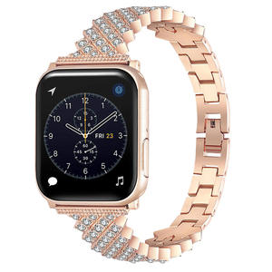Luxury Full Rhinestone Watch <b>Strap</b> for Apple watch S 10 11 46mm Ultra 49mmm SE 44mm 42mm 38mm Metal Replacement Watch Band - Product Image 4