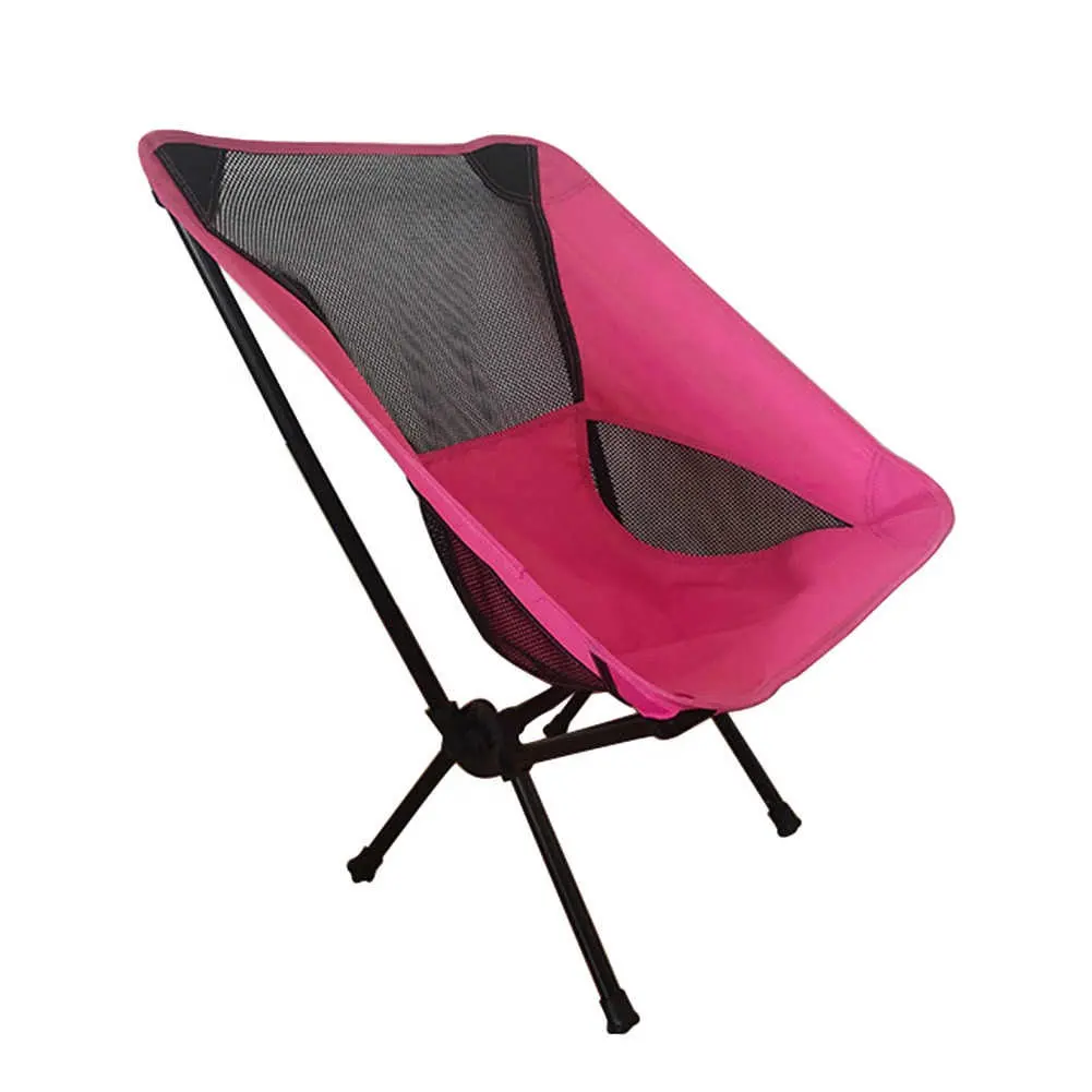 Сверхлегкий складной стул для кемпинга Moon, портативная уличная мебель для путешествий, пляжа, пешего туризма, рыбалки, спинка сиденья, стул с боковой сумкой
