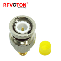 Conector Adaptador de Latón de Fábrica, Macho SMA a Macho BNC, Compatible con Cámaras RF SDI HD-SDI CCTV para Conectores