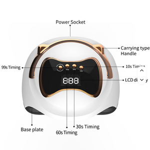 Lampe UV LED pour ongles, sécheuse à ongles 120W, machine à sécher le vernis gel plus rapide, lumière de durcissement professionnelle avec 4 réglages de minuterie pour le nail art DIY - Product Image 3
